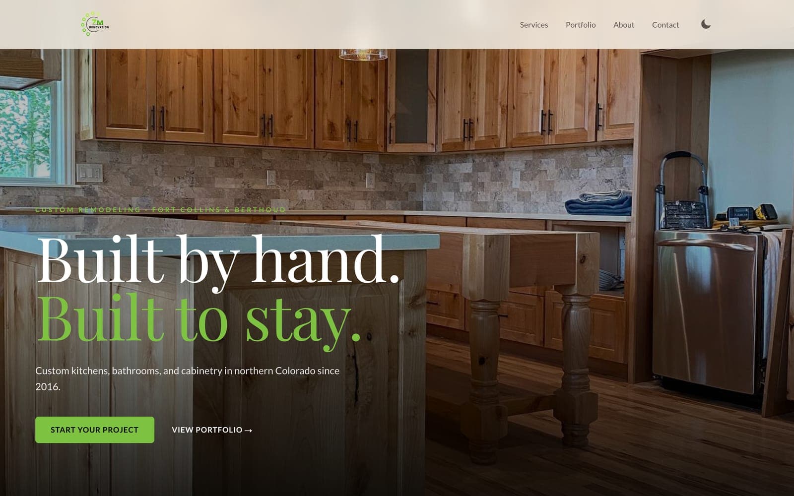 Homepage of 7M Renovation