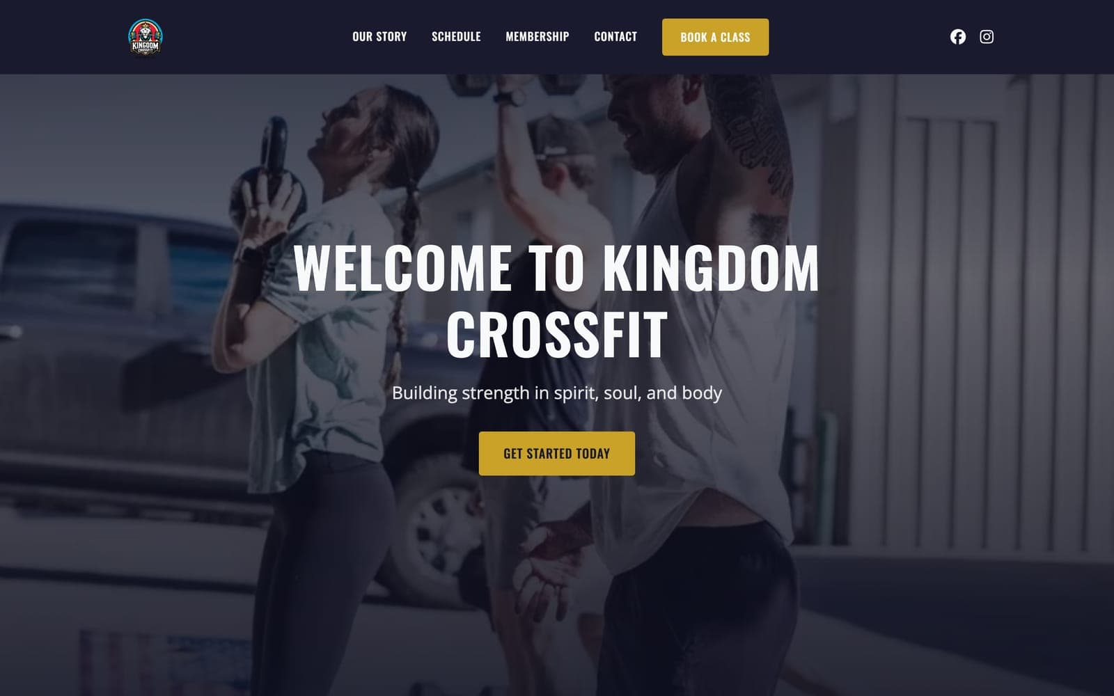 Homepage of Kingdom CrossFit
